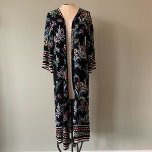 Black Floral Cardigan